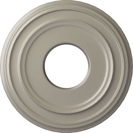Ekena Millwork Classic Ceiling Medallion (Fits Canopies up to 7 1/4"), 12 3/8"OD x 4"ID x 1 1/8"P, Pearl White CM12CLPWS